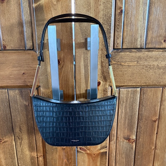 DeMellier BERGEN BAG - CROC EFFECT BLACK - Picture 3 of 13